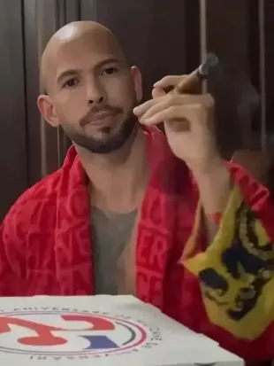 Andrew Tate Red Versace Robe