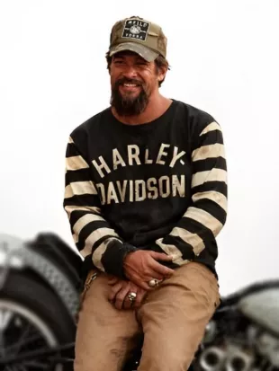 Jason Momoa On The Roam S02 Striped Sleeve Sweatshirt