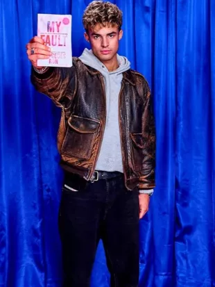 My Fault London 2025 Nick Brown Leather Jacket