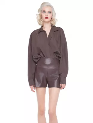 Oversized Boyfriend Shirt Bodysuit