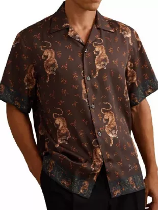 TYATR Daniel Romalotti Tiger Print Shirt
