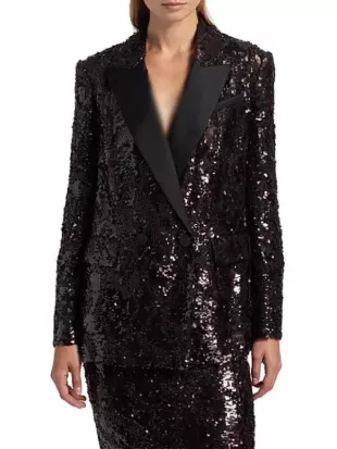 Tamara Braun The Young And The Restless Currant Sequin Blazer