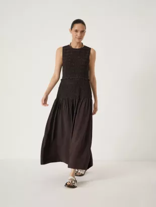 Kensie Shirred Maxi Dress