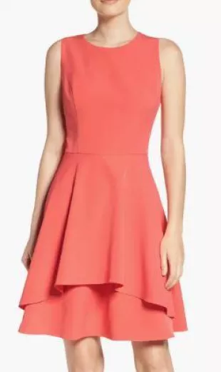 Ruffle Fit & Flare Dress