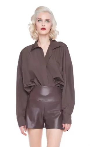 Oversized Boyfriend Shirt Bodysuit