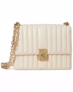 White Quilted Leather Shoulder Bag