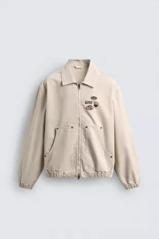 Relaxed Fit Jacket With Patches
