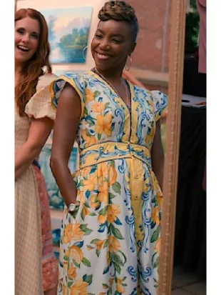 Helen Decatur Sweet Magnolias S05 Printed Midi Dress
