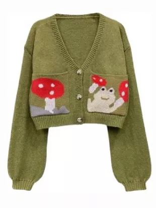 Baylen Out Loud S03 Mushroom Cardigan