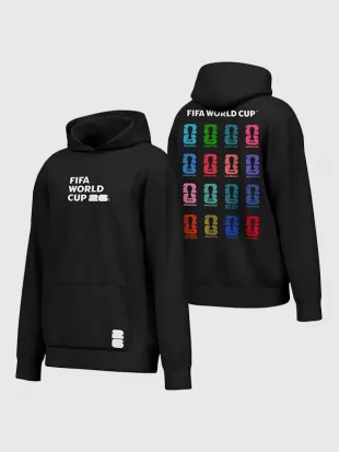 FIFA World Cup 2026 Host City Emblems Black Hoodie