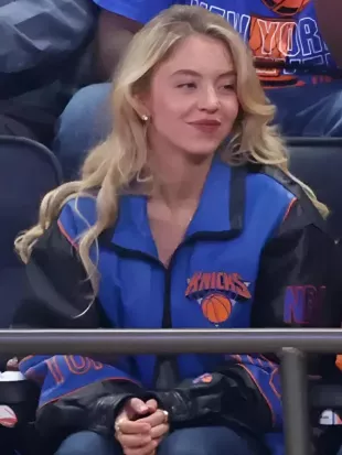 Sydney Sweeney 2026 NBA Finals Knicks Jacket