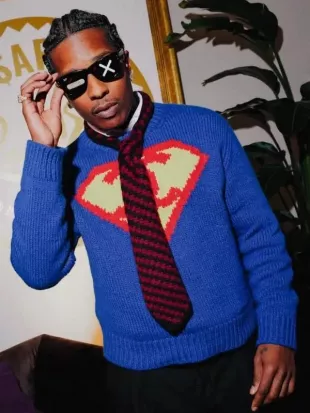 Chanel Superman Blue Sweater
