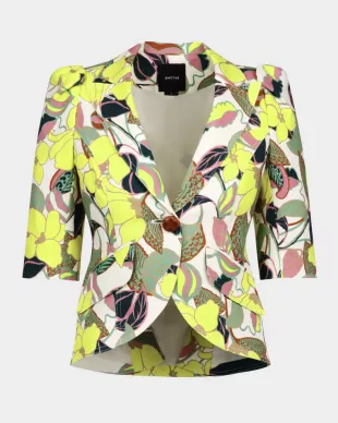 Citrus Cabana Short-Sleeve Blazer