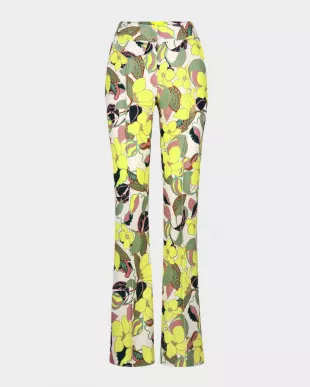 Citrus Cabana Patch Pocket Pintuck Trousers