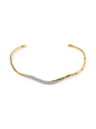 Solanales Skinny Collar 14K-Gold-Plated & Crystal Necklace