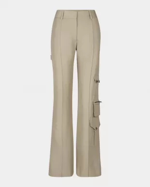 Wide-Leg Cargo Trousers