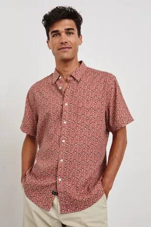 Carson Short Sleeve Shirt in Pendant Batik Rose