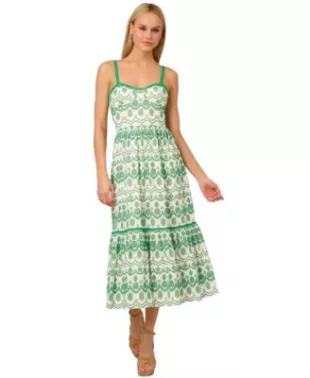 Cotton Eyelet Midi Dress