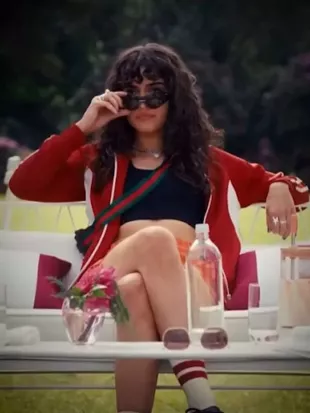 Your Fault London Movie Asha Banks Red Track Jacket