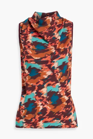 Cleo Printed Crepe Top