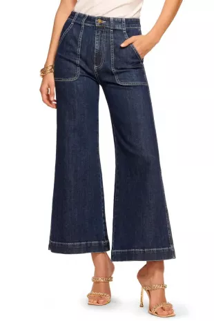 Theodora High Waist Wide Leg Ankle Jeans