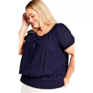 Avenue Oceana Top in Navy