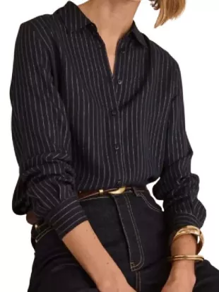 Dutton Ranch S01 Beth Dutton Black Striped Shirt
