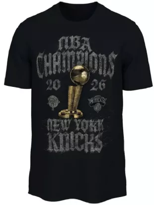 New York Knicks 2026 NBA Champions Black T-Shirt
