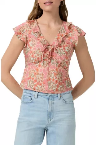 Farrow Floral Ruffle Top
