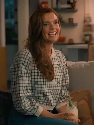 Maddie Townsend Sweet Magnolias S05 Floral Check Blouse