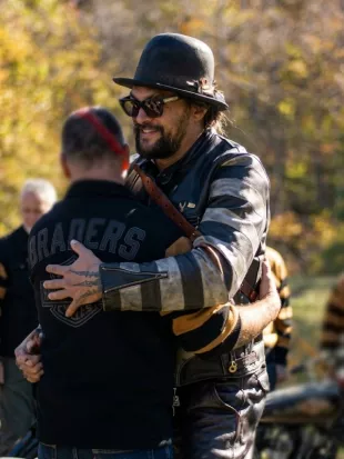 Jason Momoa On the Roam S02 Vintage Striped Jacket