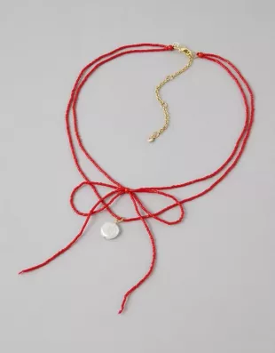 Red Bow Necklace