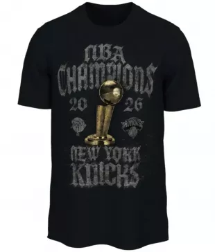 New York Knicks 2026 NBA Champions Black T-Shirt