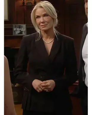 The Bold and the Beautiful Brooke Logan Black Pleated Blazer Dress