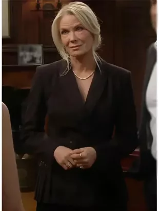 Brooke Logan The Bold and the Beautiful Black Pleated Blazer Dress