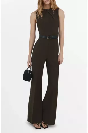 Belted Wide Leg Jumpsuit