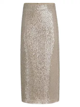 Dazzling Cascade Embroidery Skirt