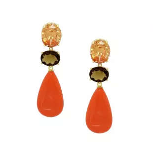Orange Drop Earrings