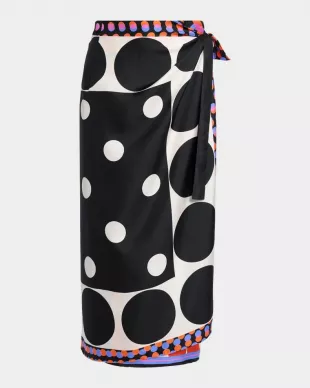 Scarfy Long Silk Wrap Skirt
