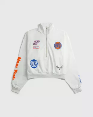 The Varsity Cropped Half Zip