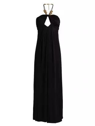 Camryn Beaded Halter Gown