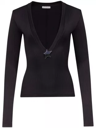 Star Stud Detail Long Sleeve Jumper