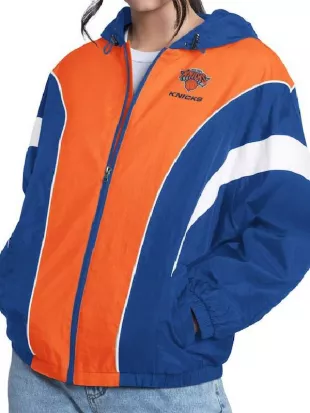 The View Whoopi Goldberg Knicks Colorblock Jacket