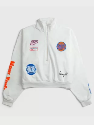 The View 2026 Sara Haines Knicks Half Zip Jacket