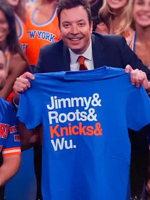 Jimmy & Roots & Knicks & Wu. Blue T-Shirt