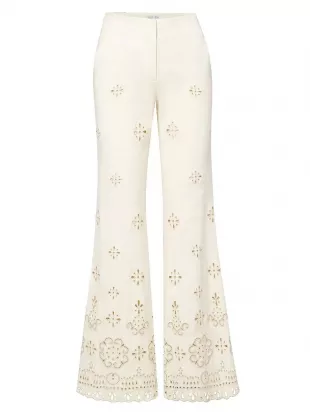 Komi Eyelet Flare Pants
