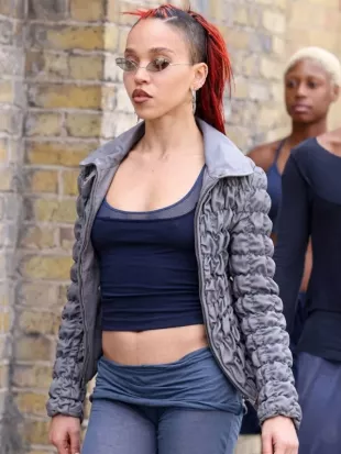 FKA Twigs Roundhouse London 2026 Grey Quilted Jacket