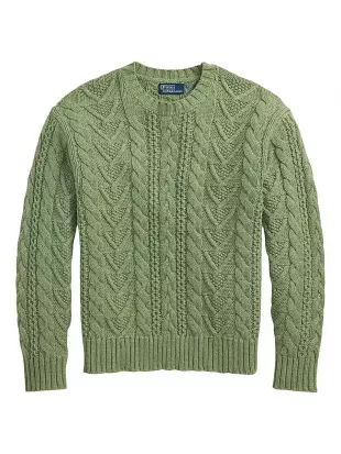 Cotton Blend Fisherman Sweater