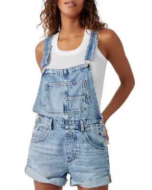 Ziggy Cotton Denim Romper