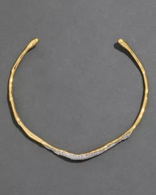 Solanales Gold Crystal Skinny Collar